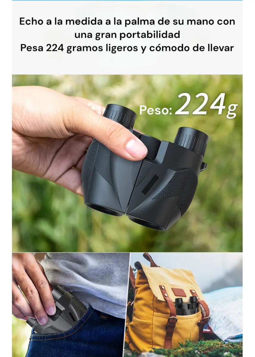 Binoculares Profesionales 10x25 De Largo Alcance 112m/1000m