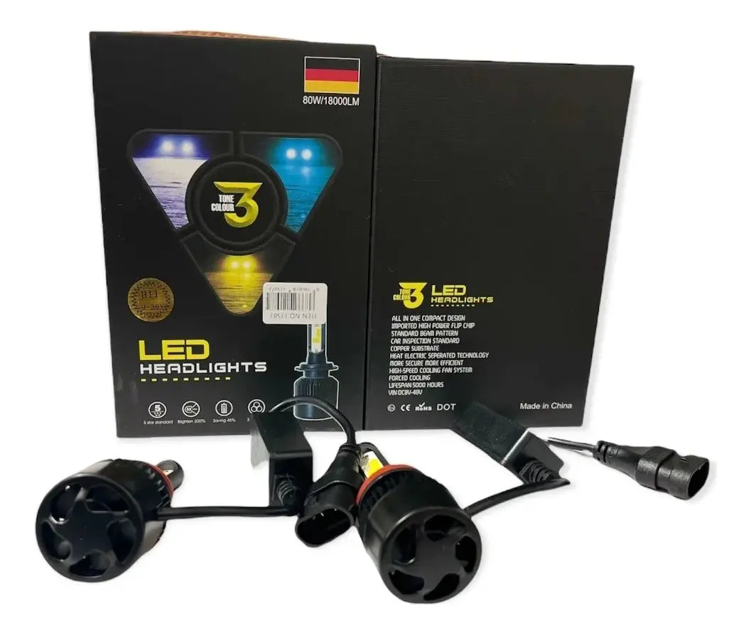 Ampolletas Turbo Led 3colores 18000 Luminer 80w Cambus