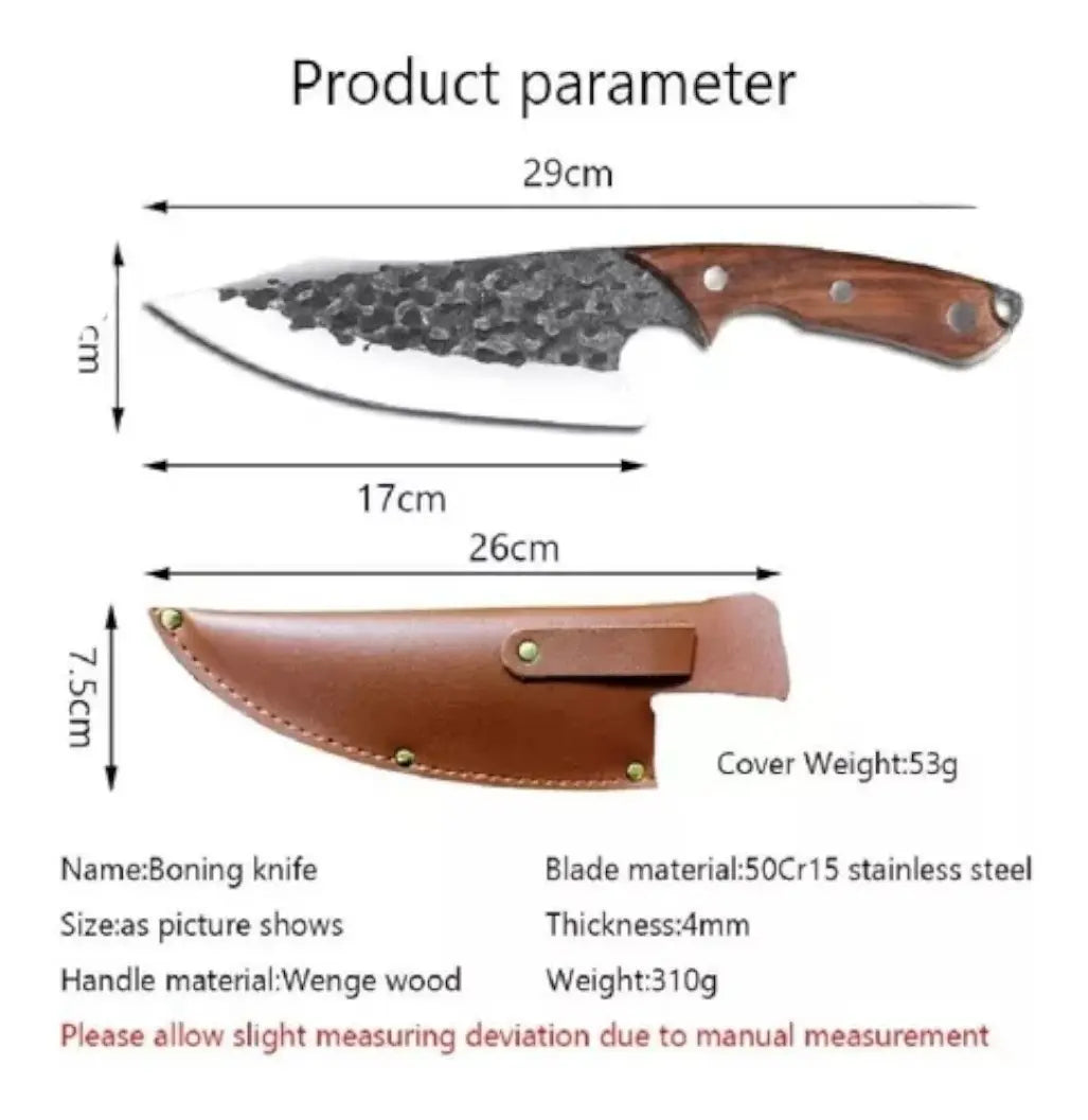 Cuchillo De Carnicero Cuchillo Deshuesado Forjado A Mano