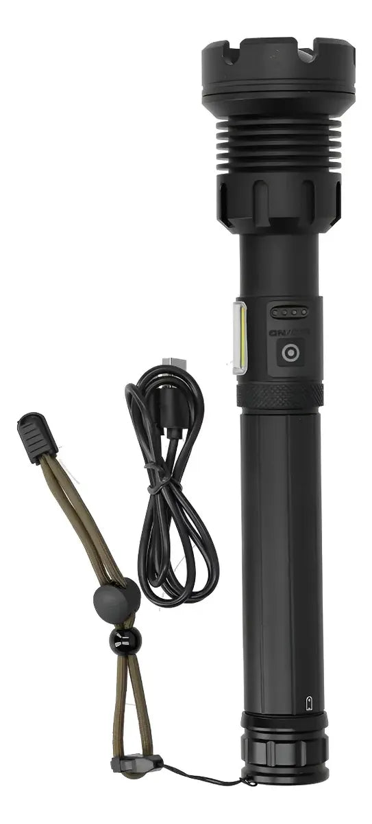 Potente Linterna Con Zoom Led Xhp90, Power Bank 7 Modos
