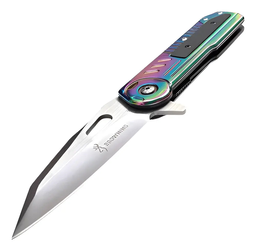 Cuchillo Navaja Browning Acero Tornasol Rompe Vidrio