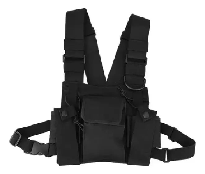 Chaleco Bolso Pecho Porta Radio Táctico Hip Hop Multiuso