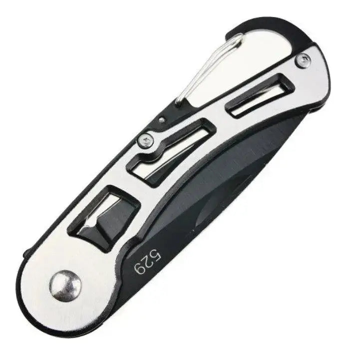 Cuchillo Navaja Plegable Táctico Militar Mosquetón