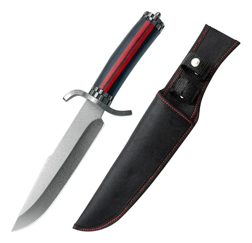 Cuchillo Deportivo De Caza Acero Inoxidable + Funda Táctica
