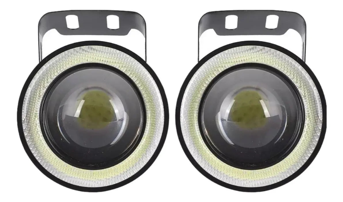 Faro Auxiliar X2 Neblineros Led Ojos De Ángel 89mm Auto