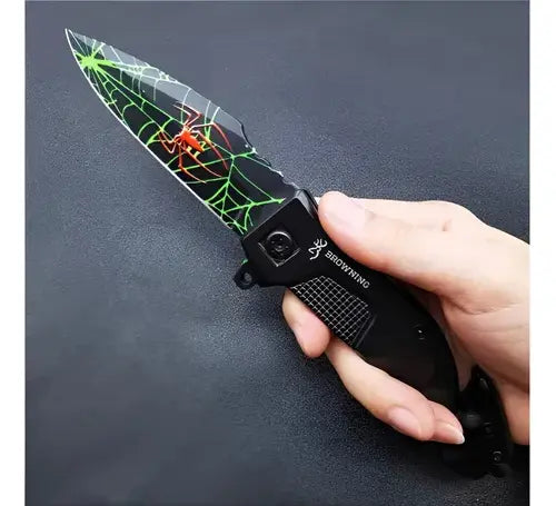Navaja Cuchillo Plegable De Bolsillo Acero Táctica Camping