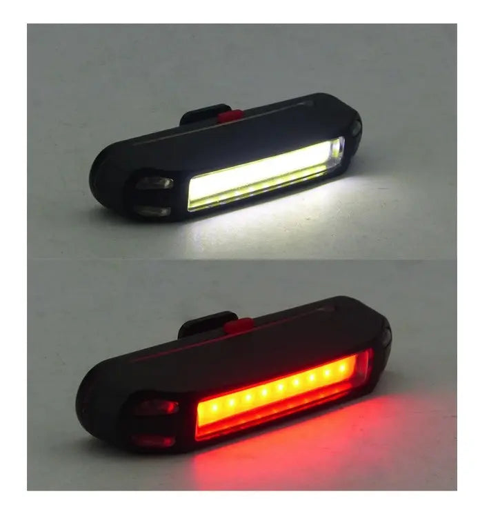 Luz Led Duo Para Bicicleta Rojo Ciclismo Recargable Usb
