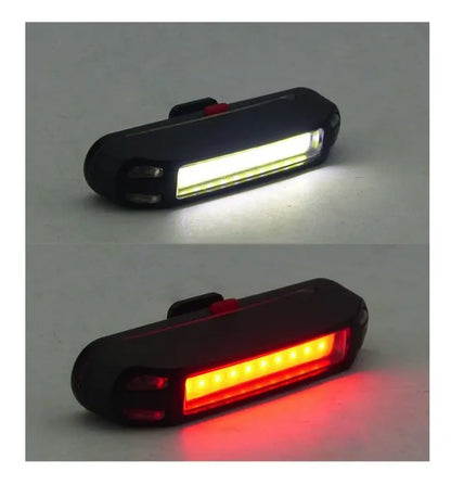 Luz Led Duo Para Bicicleta Rojo Ciclismo Recargable Usb