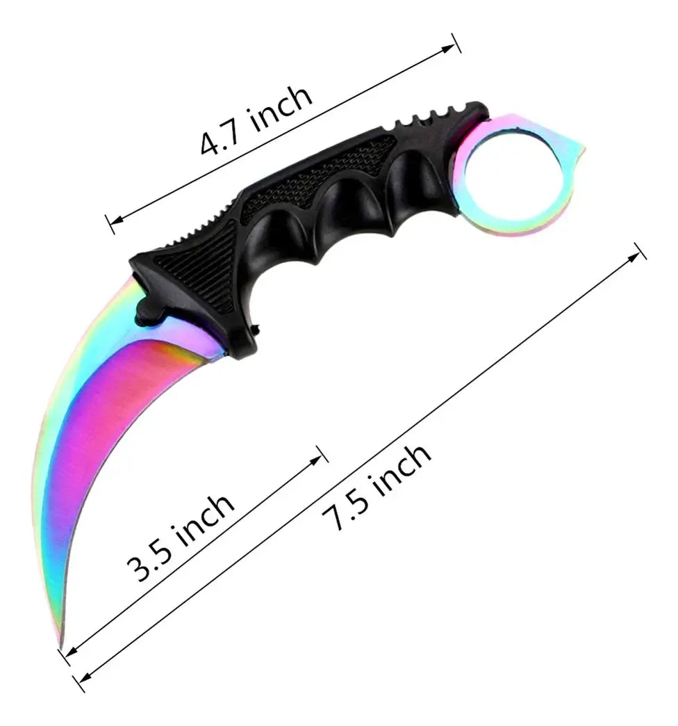 Pack Karambit X12 Cuchillo Curvo De Acero Inoxidable + Funda