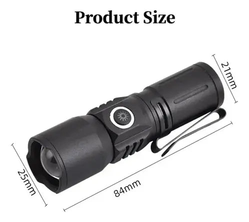 Mini Linterna Coba Led Portátil, Recargable A Prueba De Agua