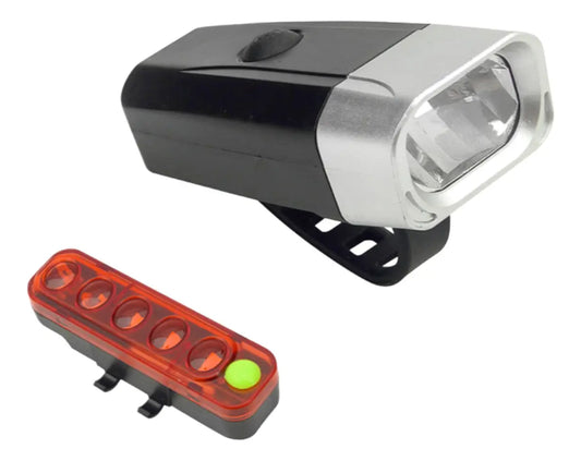 Kit Luces Led Delantera Y Trasera Recargable Para Bicicleta