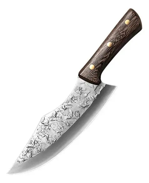 Cuchillo Carnicero Mango Madera Acero Forjado Profesional