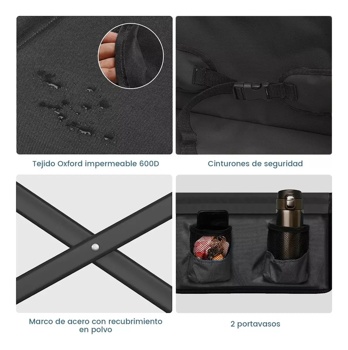 Carro Para Compras Plegable Grande Para Camping Con Ruedas Reforzadas