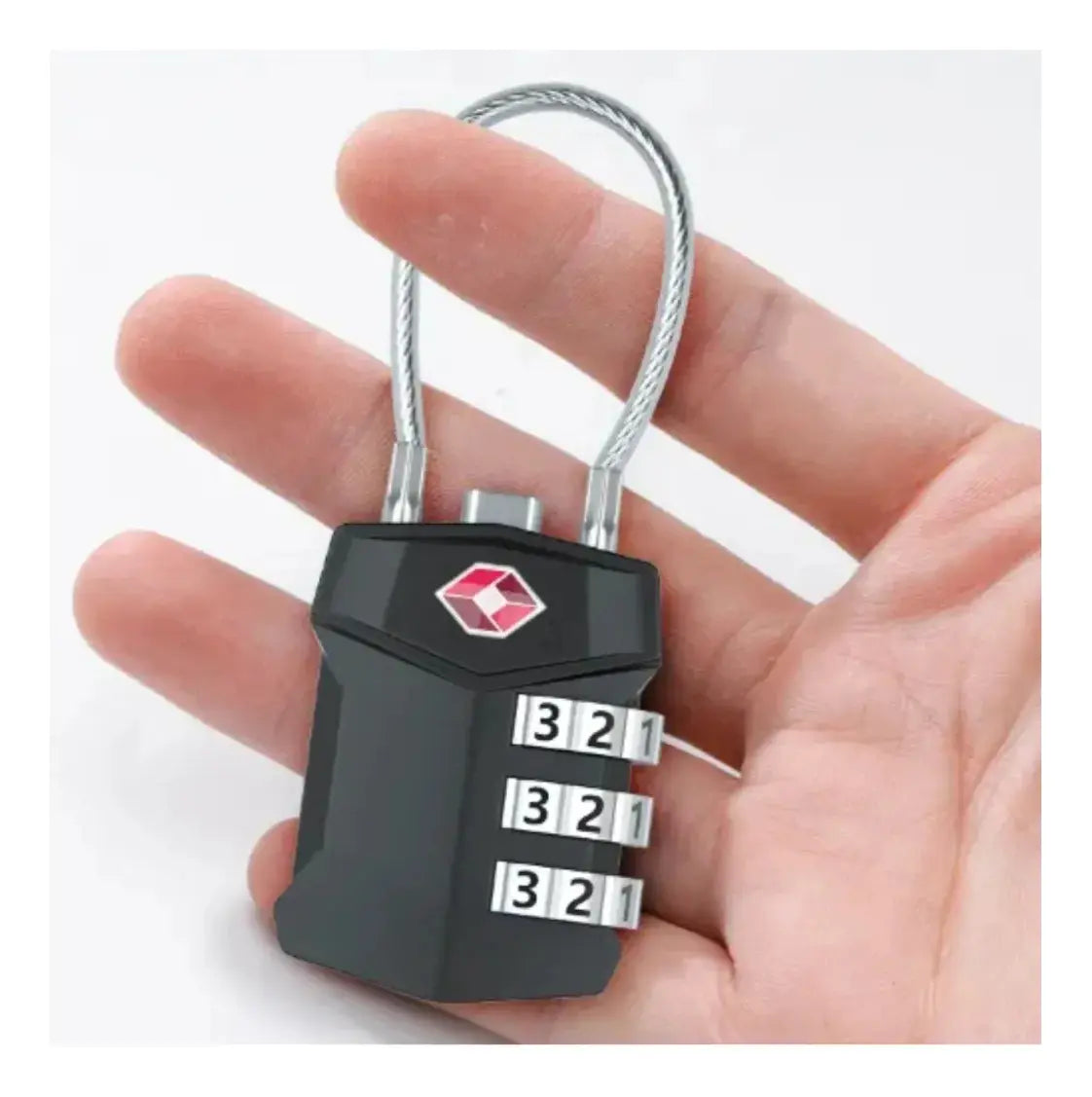 Candado De Dígitos Con Cable De Acero Y Clave Para Mochilas