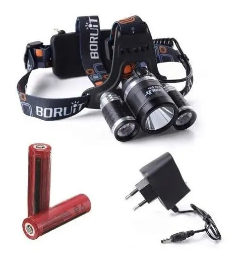 Linterna Frontal 5000 Lumenes Led Minero Linterna Negro Luz Bordó