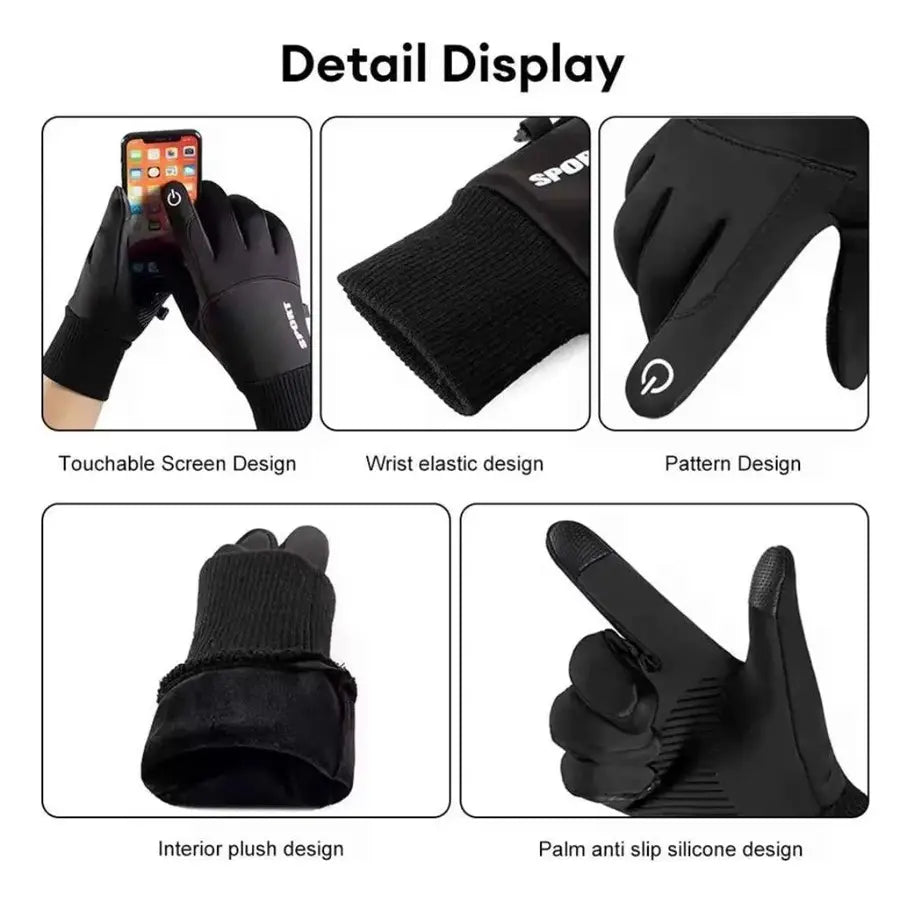 Guantes Bicicleta Térmicos Impermeables Touch