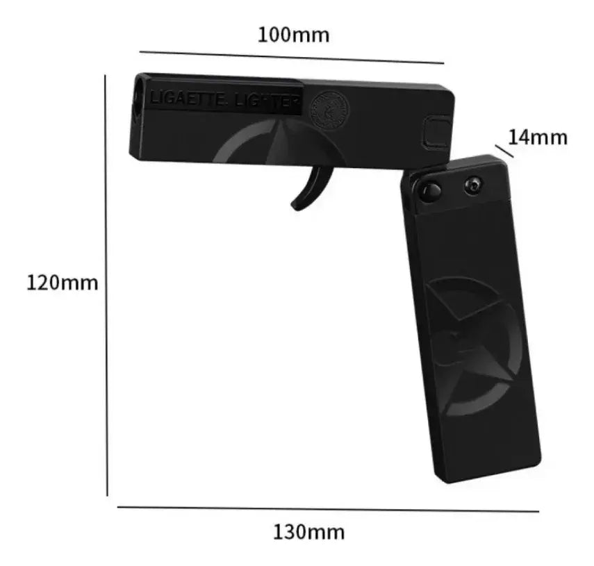 Encendedor Soplete Plegable Pistola Recargable Con Cigarrera
