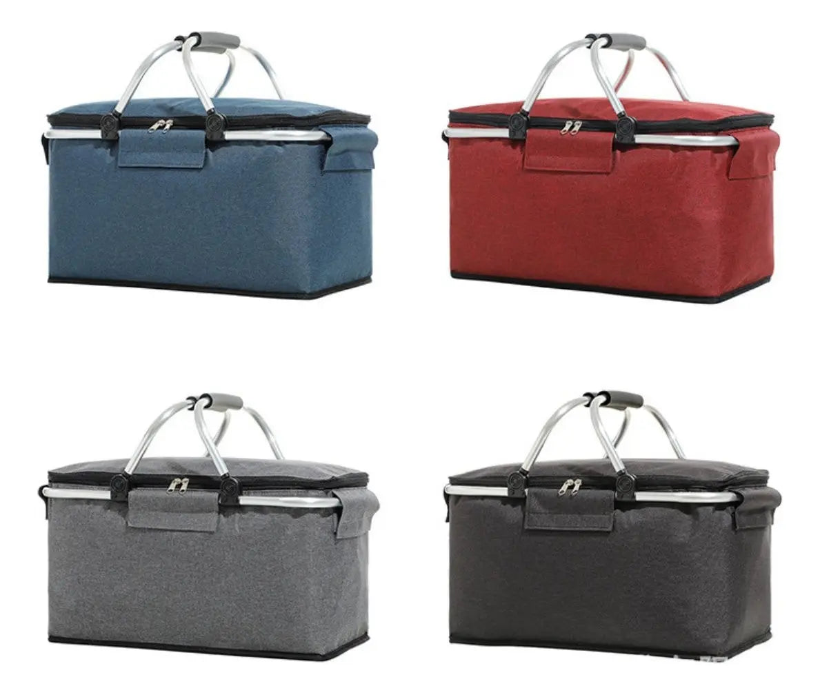 Canasta Picnic Cooler Bolso Térmica Plegable Portatil
