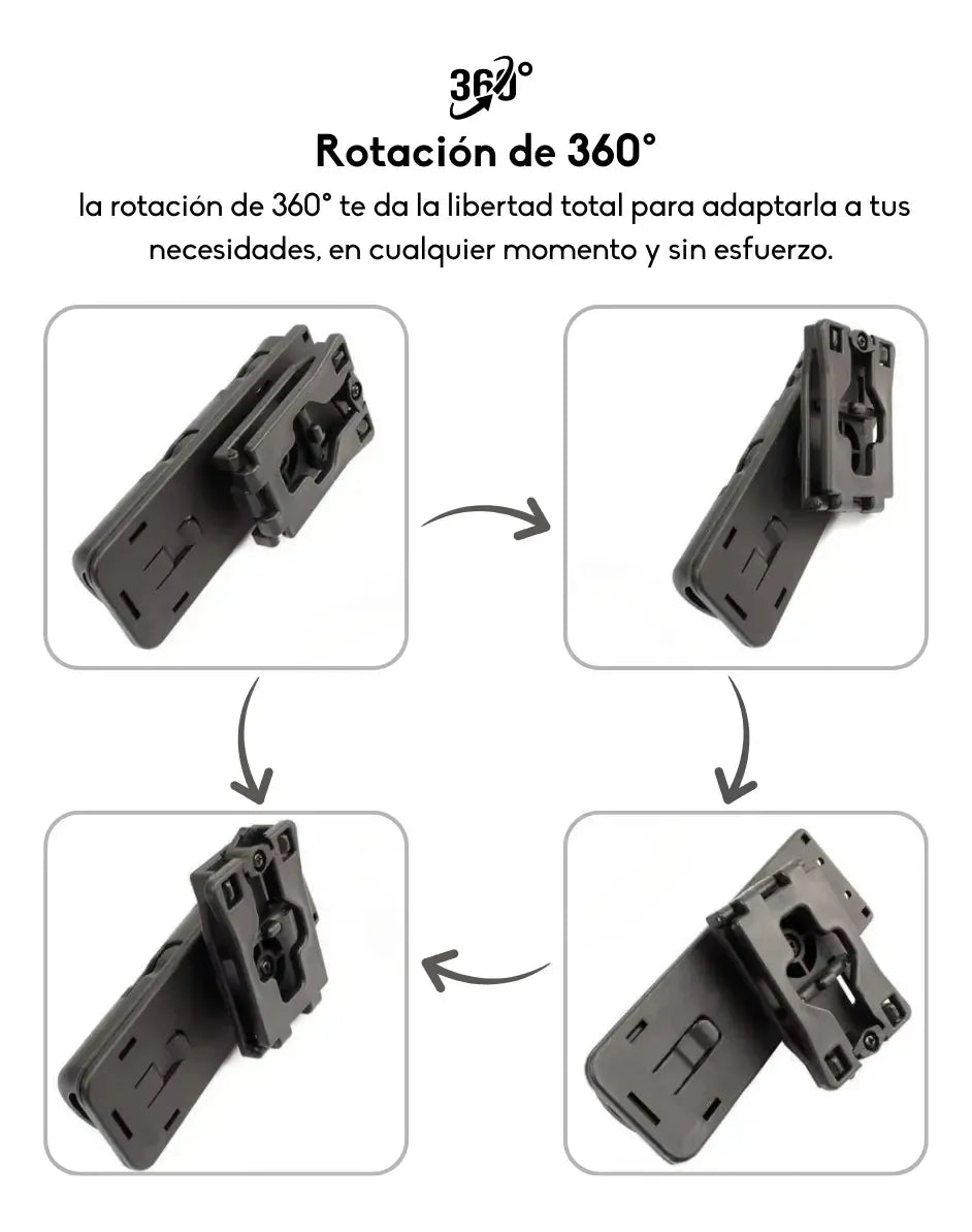 Porta Bastón Retráctil Funda De Polímero 360° Color Verde