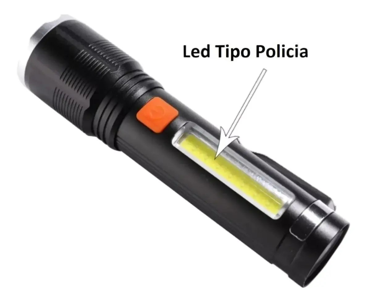 Linterna De Mano Led P50 Recargable Usb 10000lm Tactica