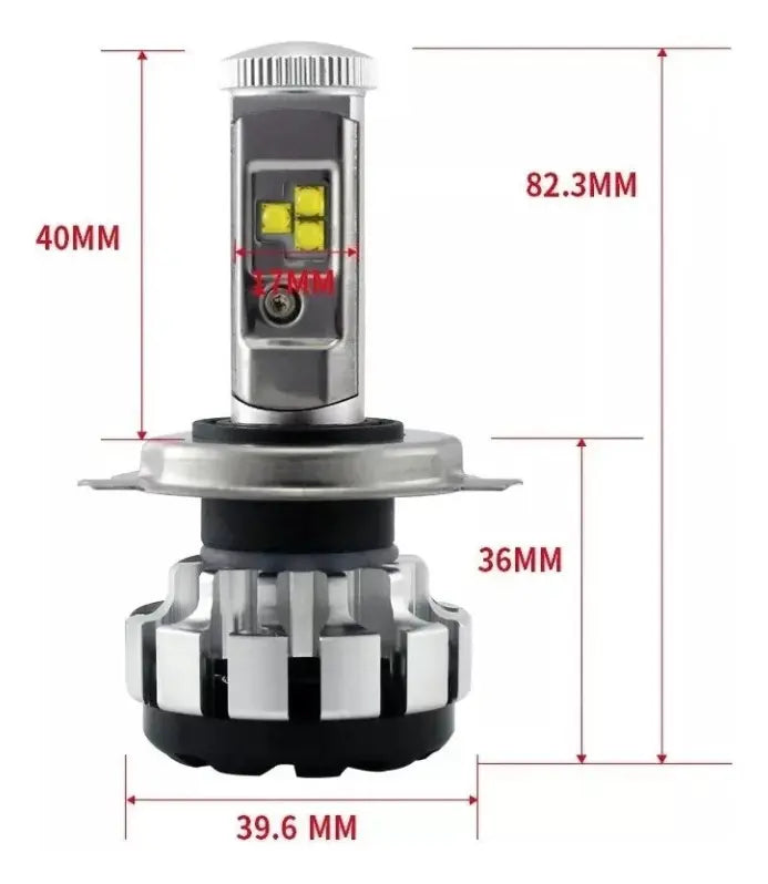 Par Kit Ampolletas Turboled T1s H4 Chip No Error Canbus