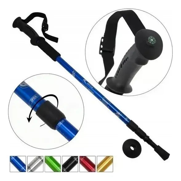 Bastón Trekking Graduable Mango Recto Anti Shock