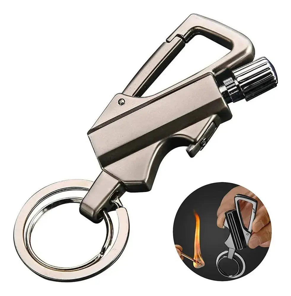 Encendedor Chispero Llavero De Acero Inoxidable Recargable