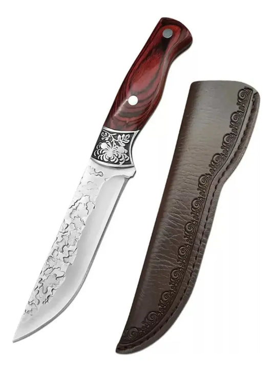 Cuchillo Forjado A Mano Carnicero Para Asados Mas Funda