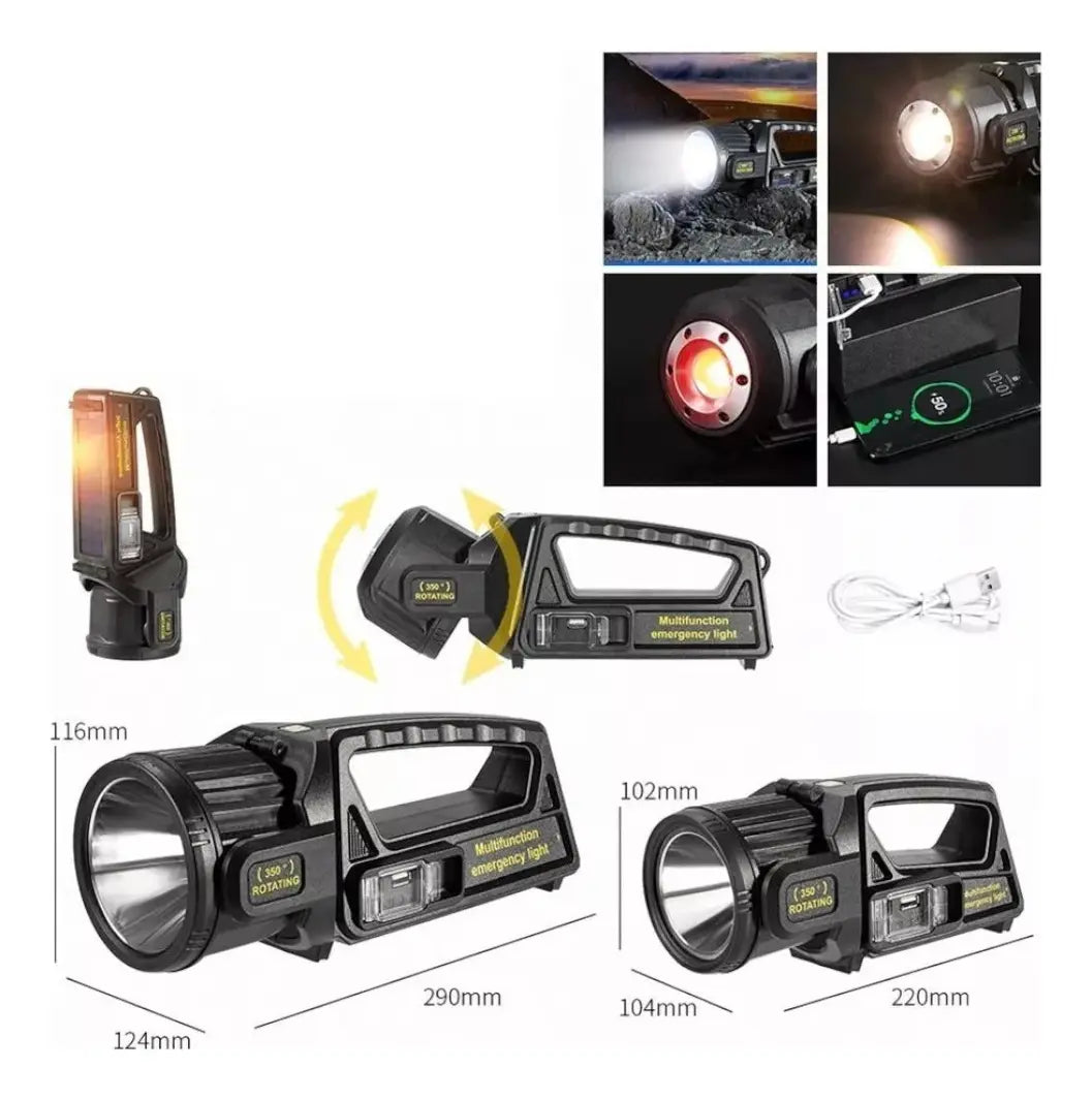 Linterna Reflector Multifuncional Solar Camping