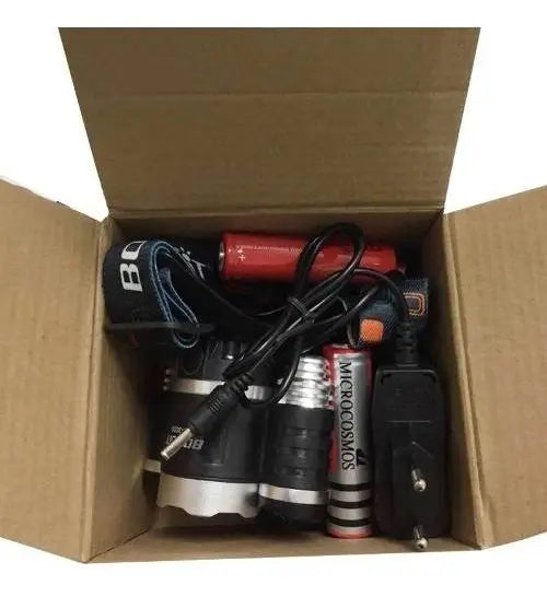 Linterna Frontal 5000 Lumenes Led Minero Linterna Negro Luz Bordó