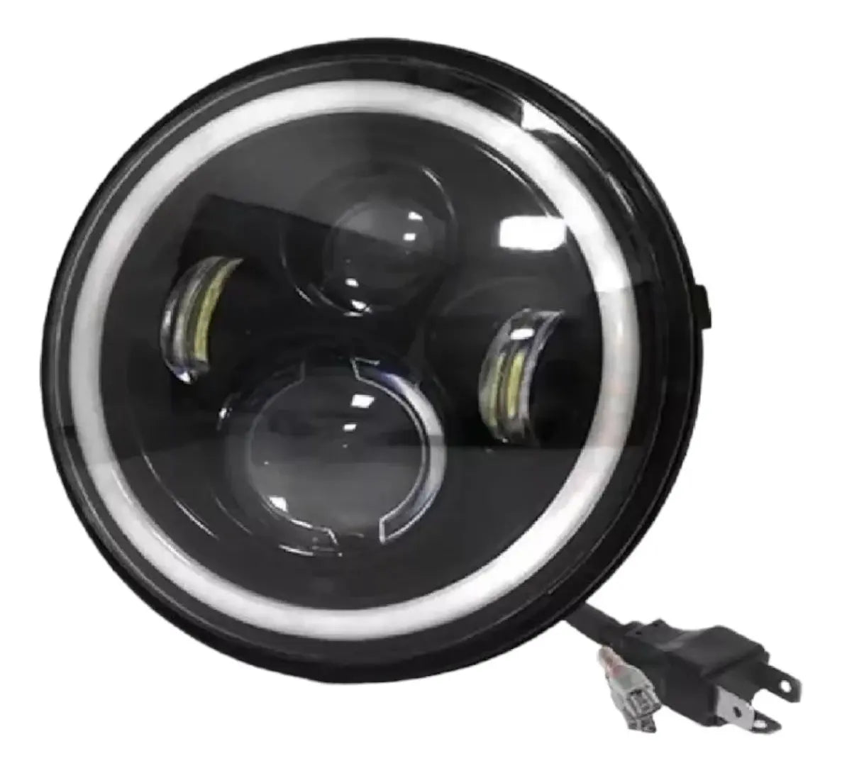 Foco De 7'' H4 Con Alta/baja Y Ojo De Ángel Jeep Wrangler