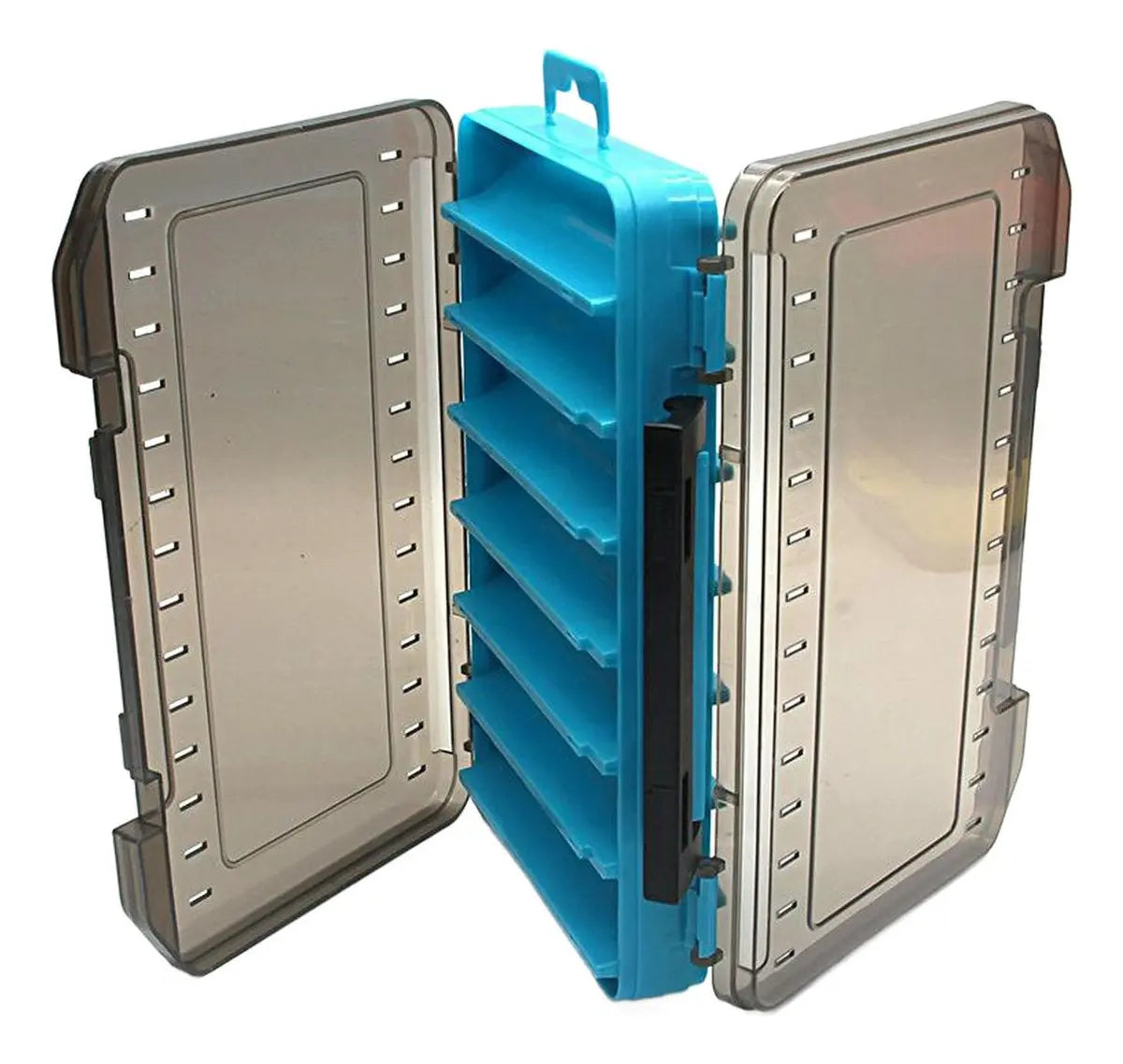 Caja Porta Señuelos Pesca 14 Compartimientos Doble