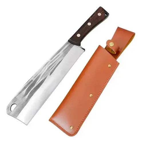 Cuchillo Profesional Carnicero + Funda, Machete Largo 35cm