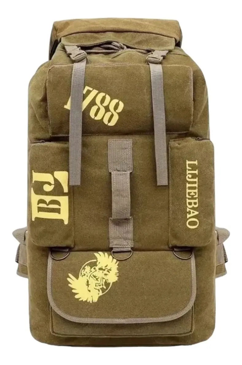 Mochila Tactica Lona Viajera 90 Litros Bolso Ropero