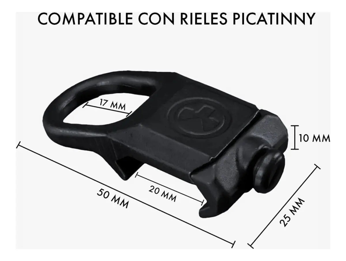 Gancho Anclaje Generica Modelo 18-84 Táctico 20mm