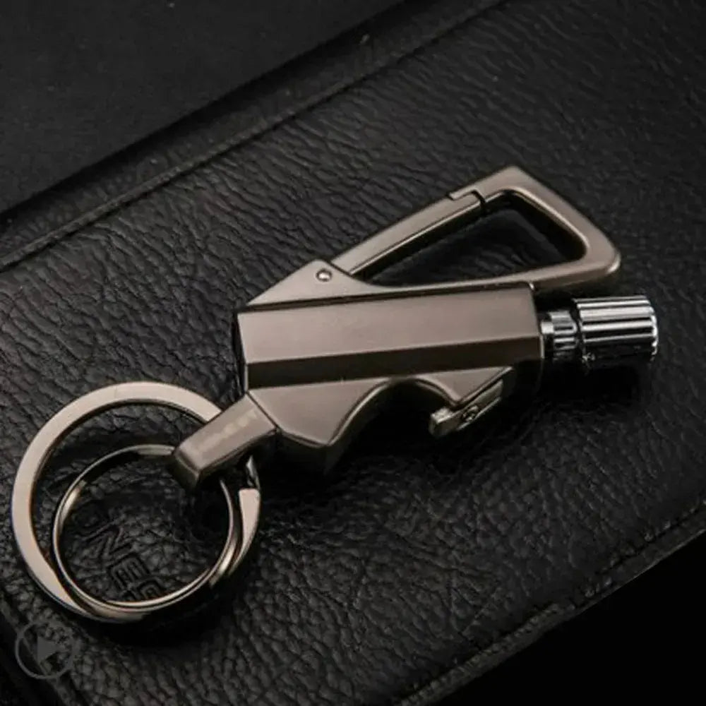 Encendedor Chispero Llavero De Acero Inoxidable Recargable
