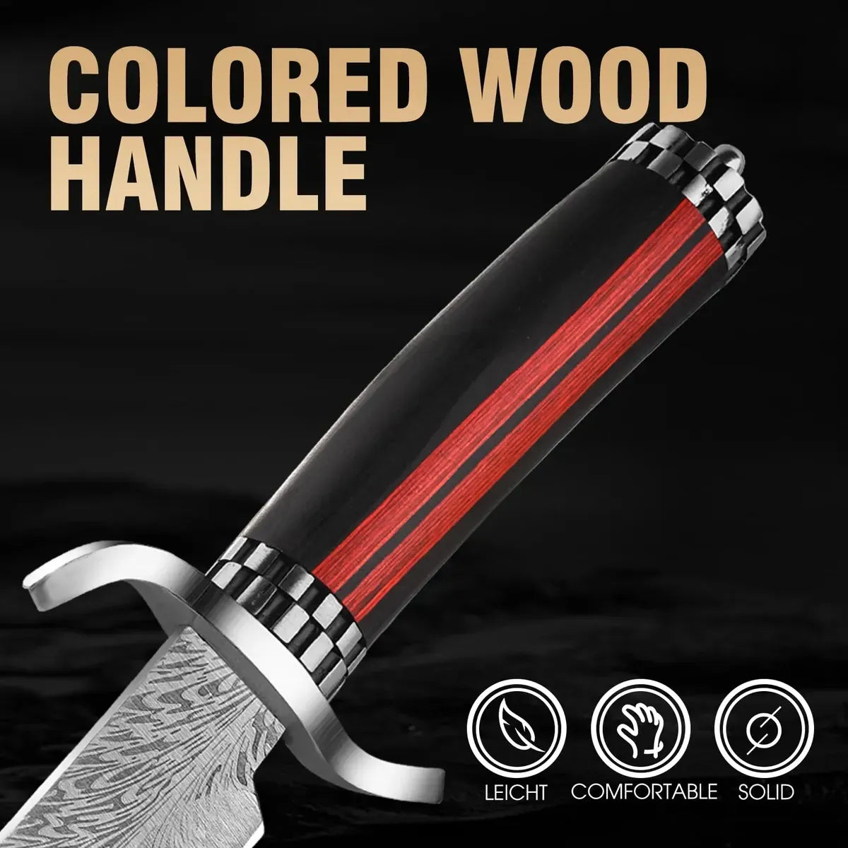 Cuchillo Deportivo De Caza Acero Inoxidable + Funda Táctica