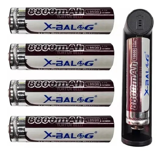 Cargador Pilas De Litio Incluye 4 Pilas 18650 8800 Mah 4.2v