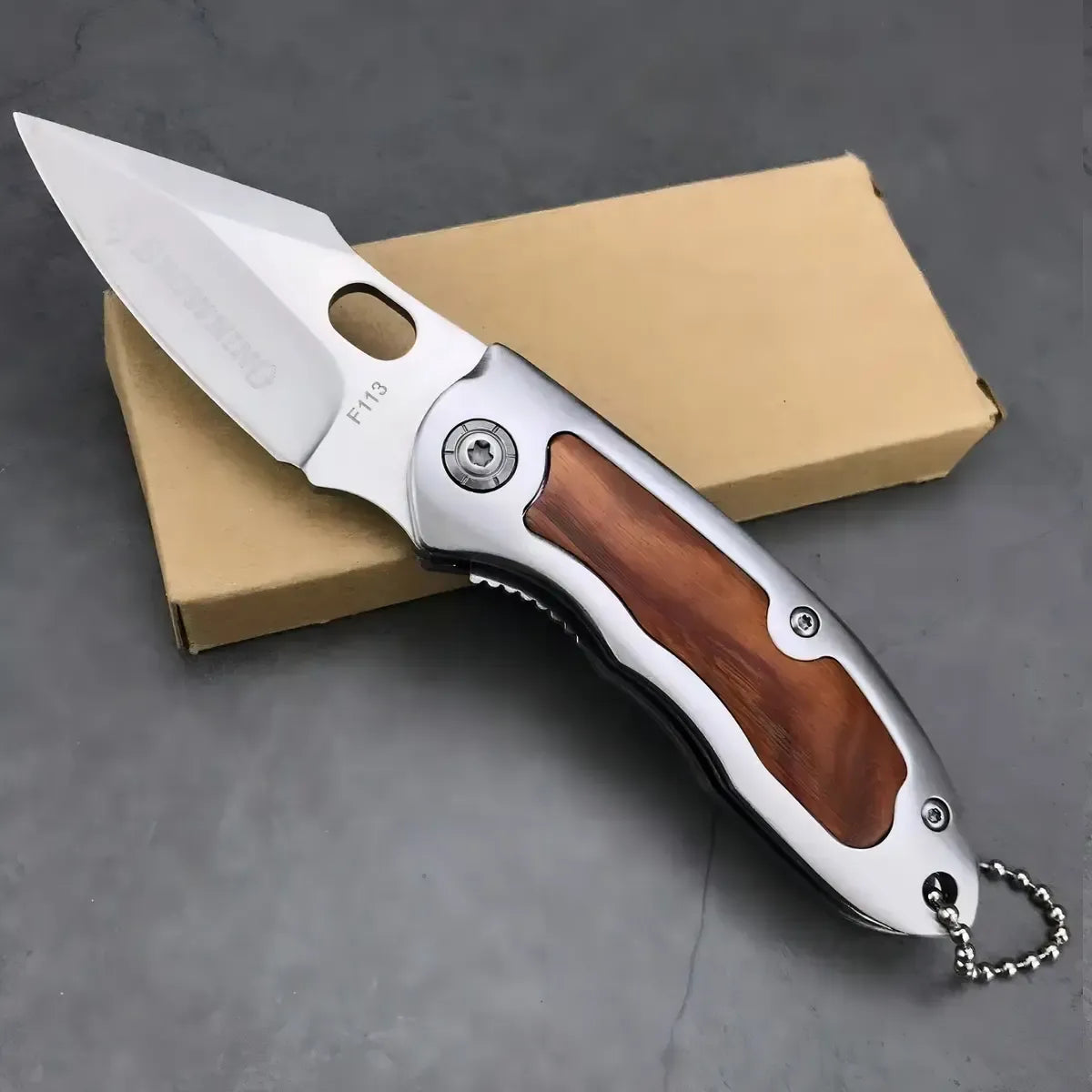 Cuchillo Daga Corta Plumas Semi Automático Táctico De Caza