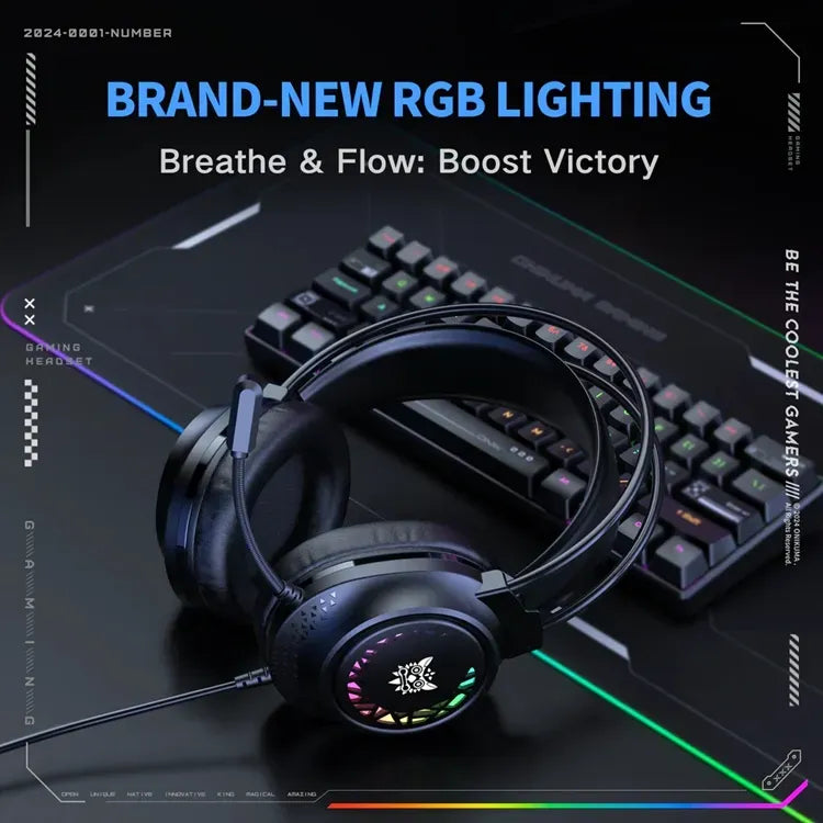 Audífonos Gamer Onikuma X92 Rgb Compatibles Pc Ps4 Ps5
