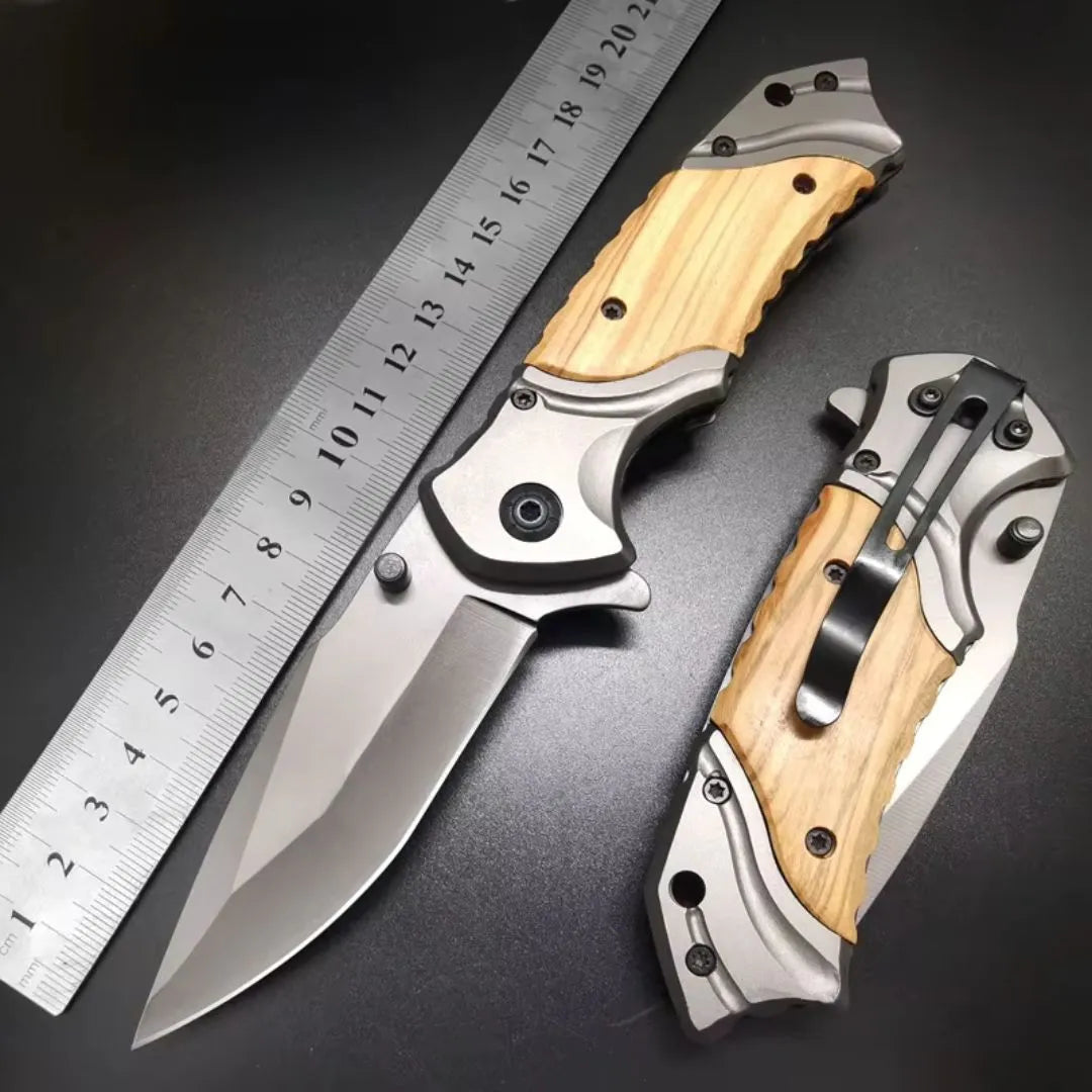 Cuchillo Acero Inoxidable Semi-automático Con Enganche