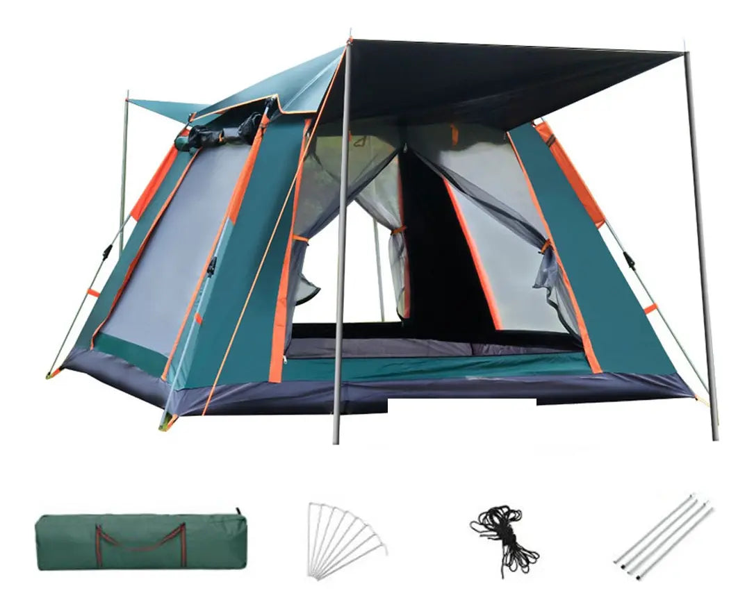 Carpa Auto Armable De Camping Impermeable Para 6 Personas 245x245x154cm