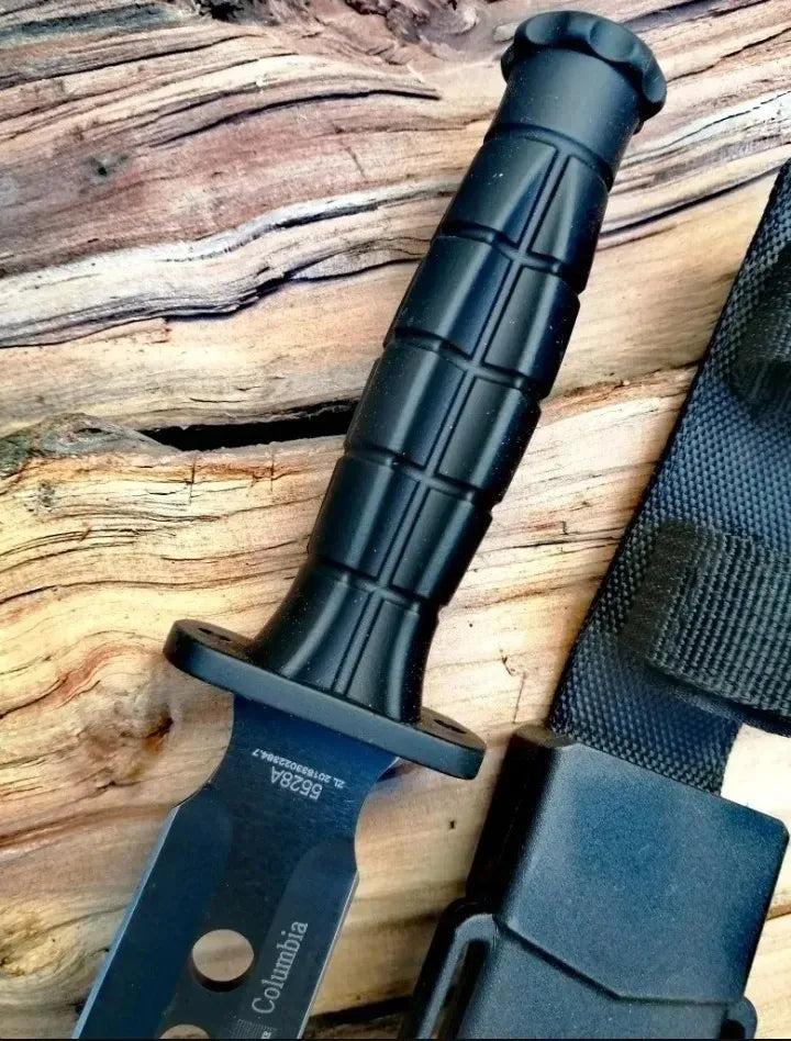 Cuchillo Táctico Acero Inoxidable Tipo Lanza Con Funda