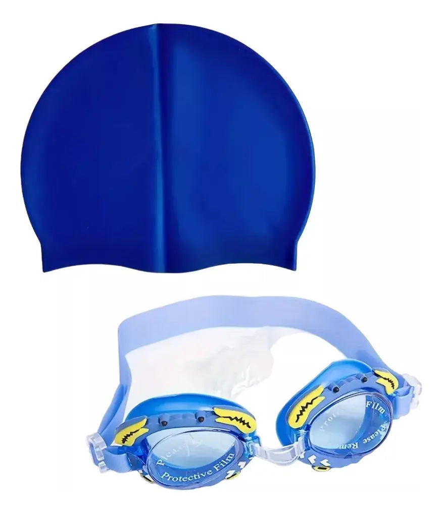 Conjunto De Gafas De Natación Para Niños Y Gorro De Natación