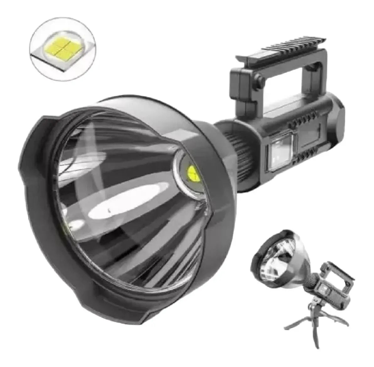 Foco Linterna Led Largo Alcance 600 Metros Usb Trípode Led