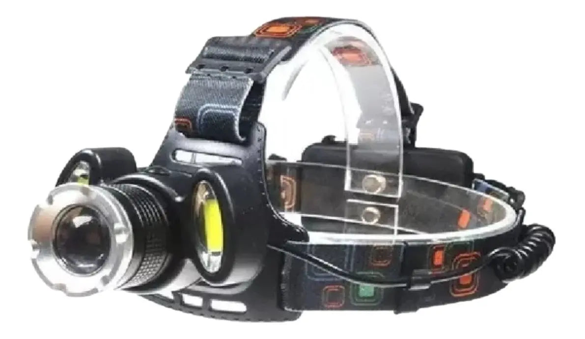 Linterna Led De Cabeza Recargable Minero Frontal Foco Zoom