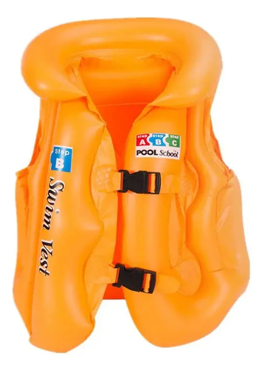 Chaleco Seguridad Inflable Flotador Niños Salvavidas Talla S