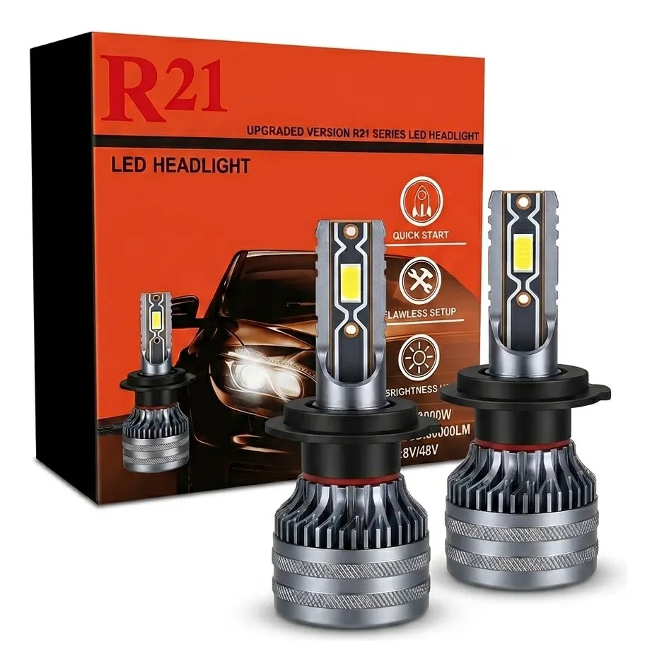 Par De Luces Turbo Led R21 3000w 30.000 Lúmenes Autos Camión