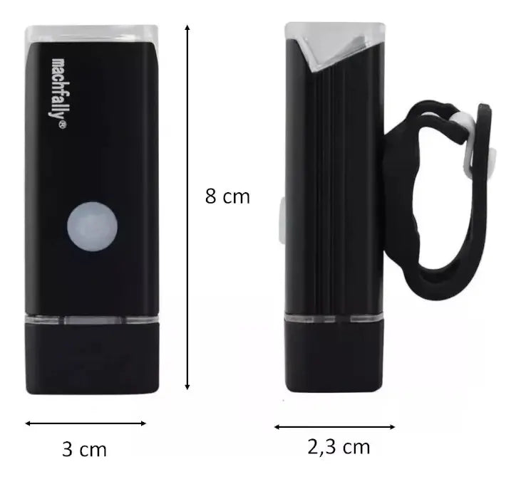Luz Delantera Optica Led Blanca Recargable Para Bicicleta