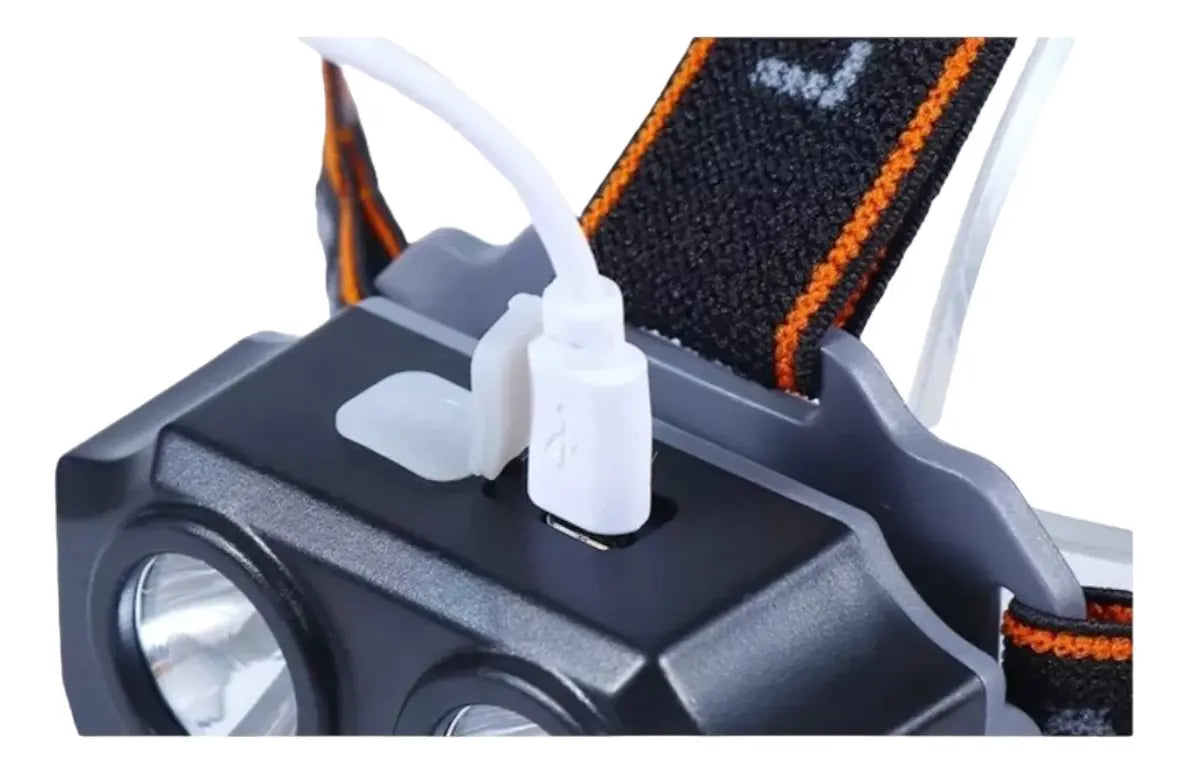 Linterna Frontal Para La Cabeza Recargable Por Usb